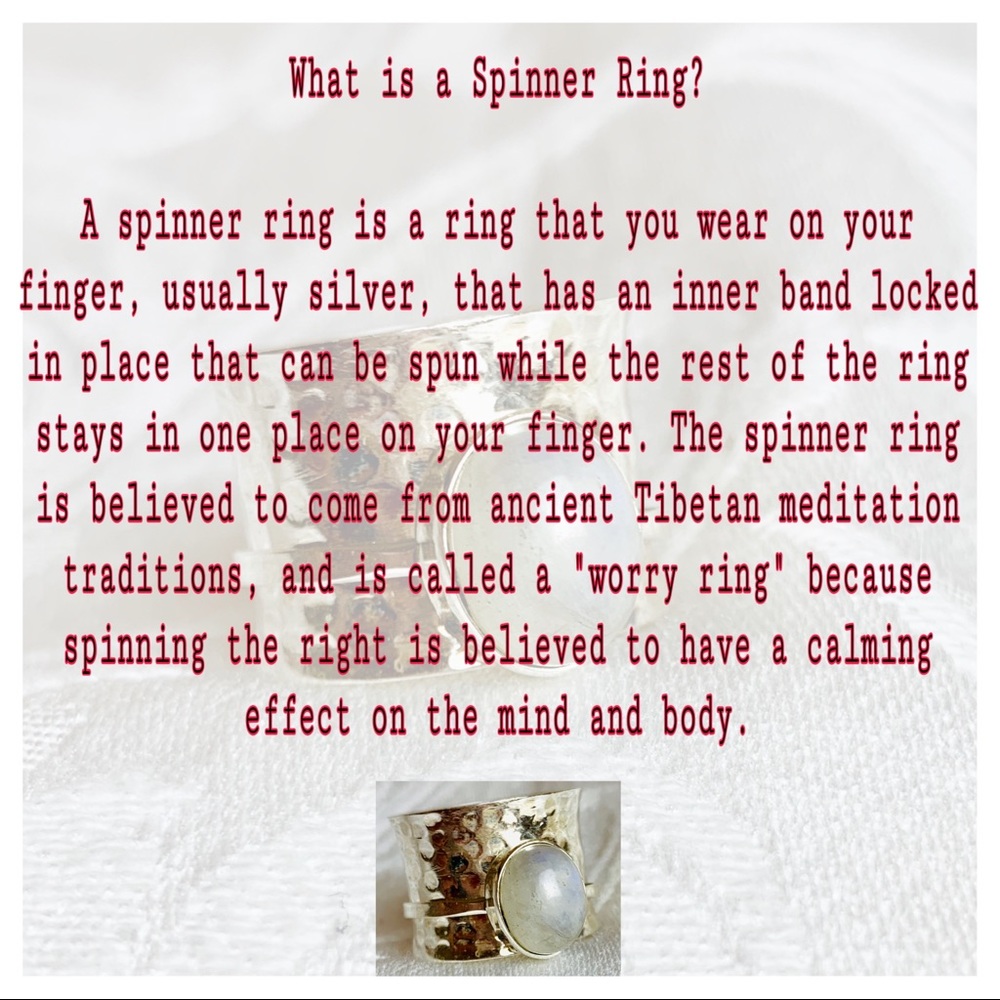 Sterling Silver Spinner Ring, Gold & Copper Bands - Picture 7 of 8